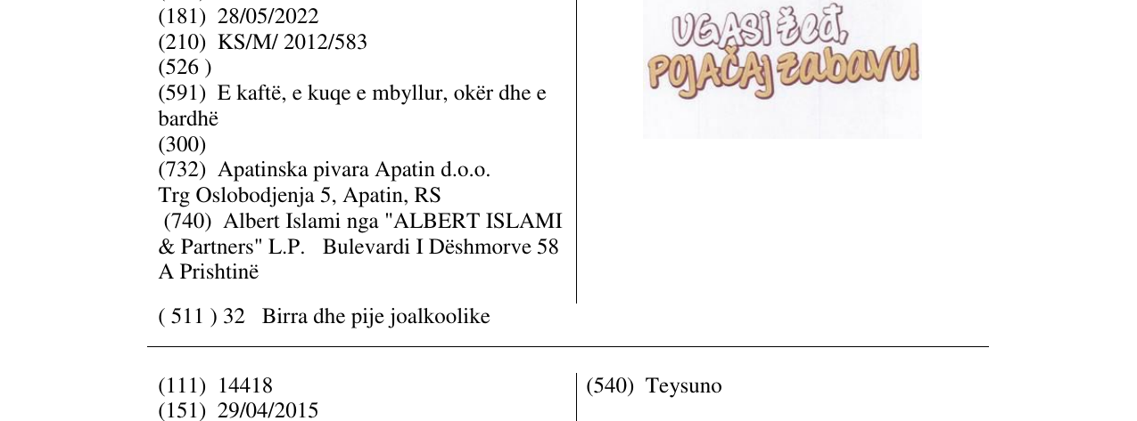 Zëri i markës UGASI žed, POJAČAJ zabavu! në buletin