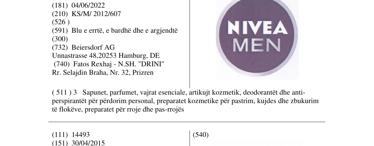 Zëri i markës NIVEA MEN në buletin