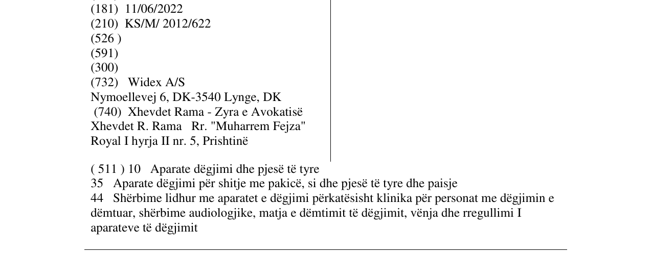 Zëri i markës WIDEX në buletin