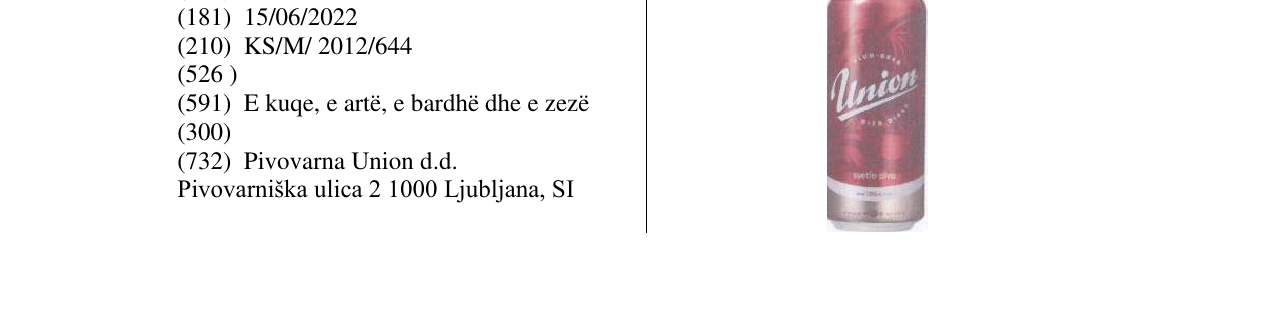 Zëri i markës Union në buletin