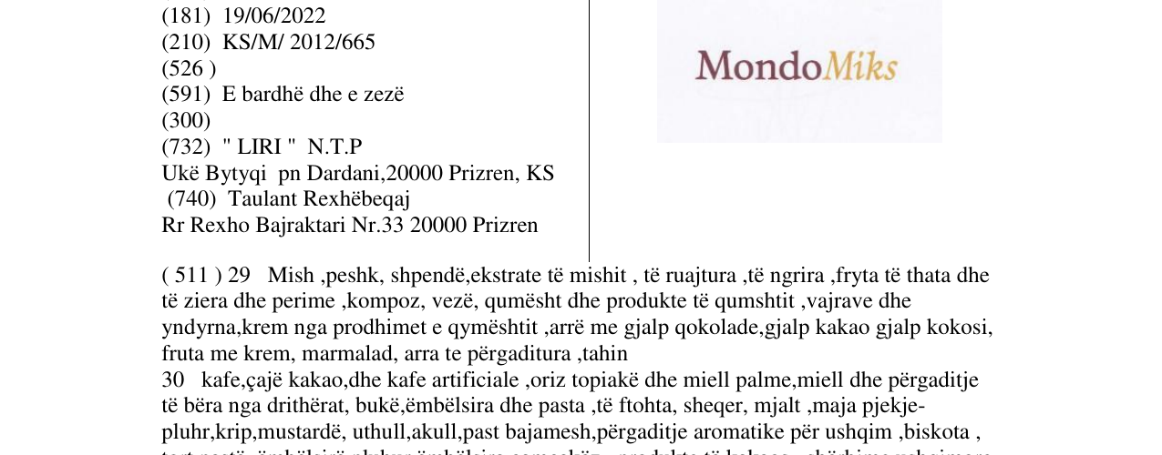 Zëri i markës MondoMiks në buletin