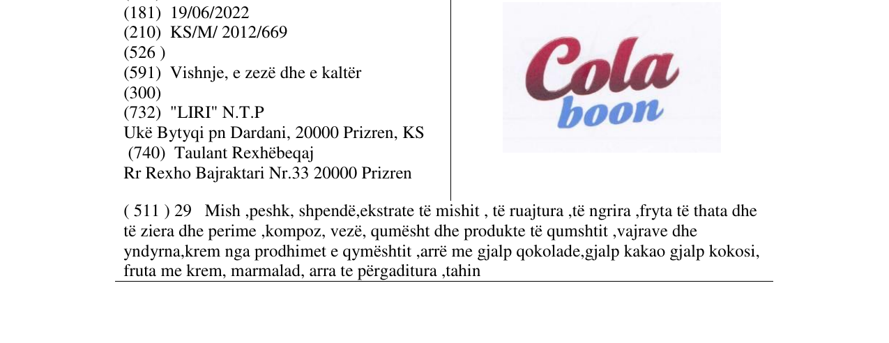 Zëri i markës Cola boon në buletin