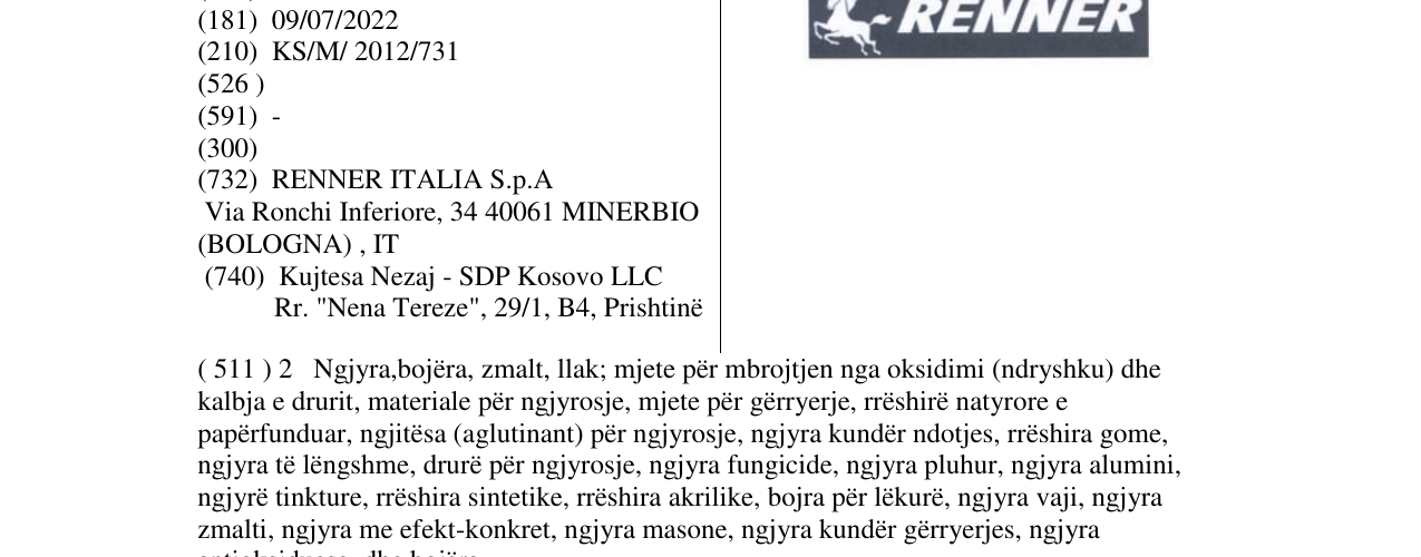 Zëri i markës RENNER në buletin
