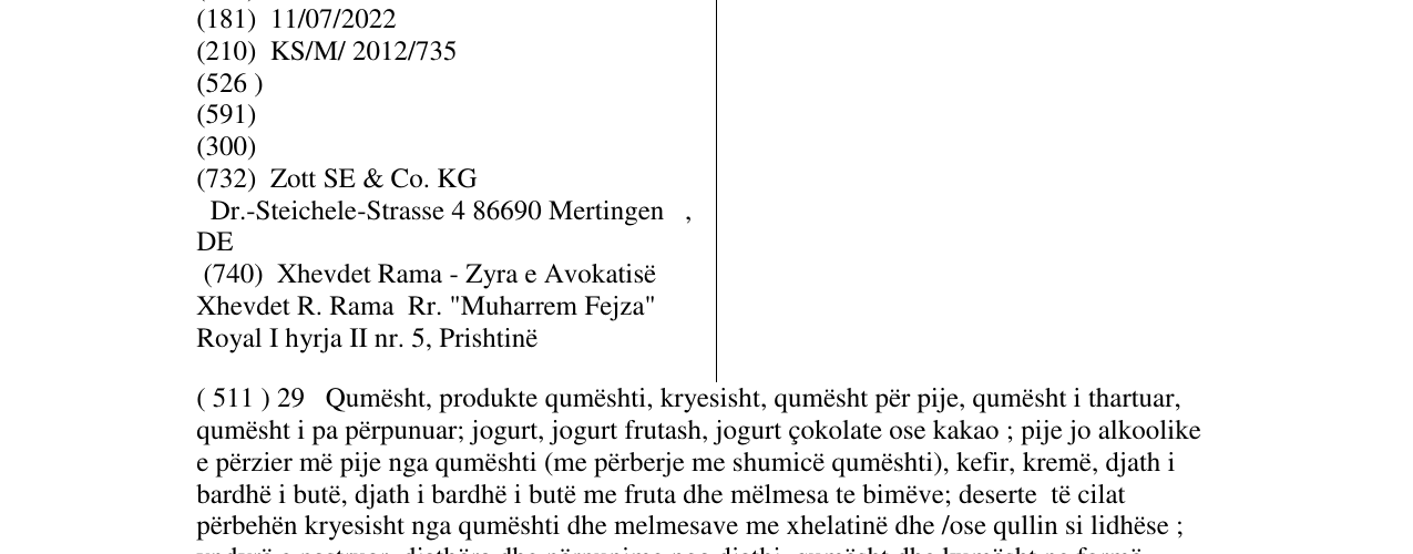 Zëri i markës Milk Mountain në buletin