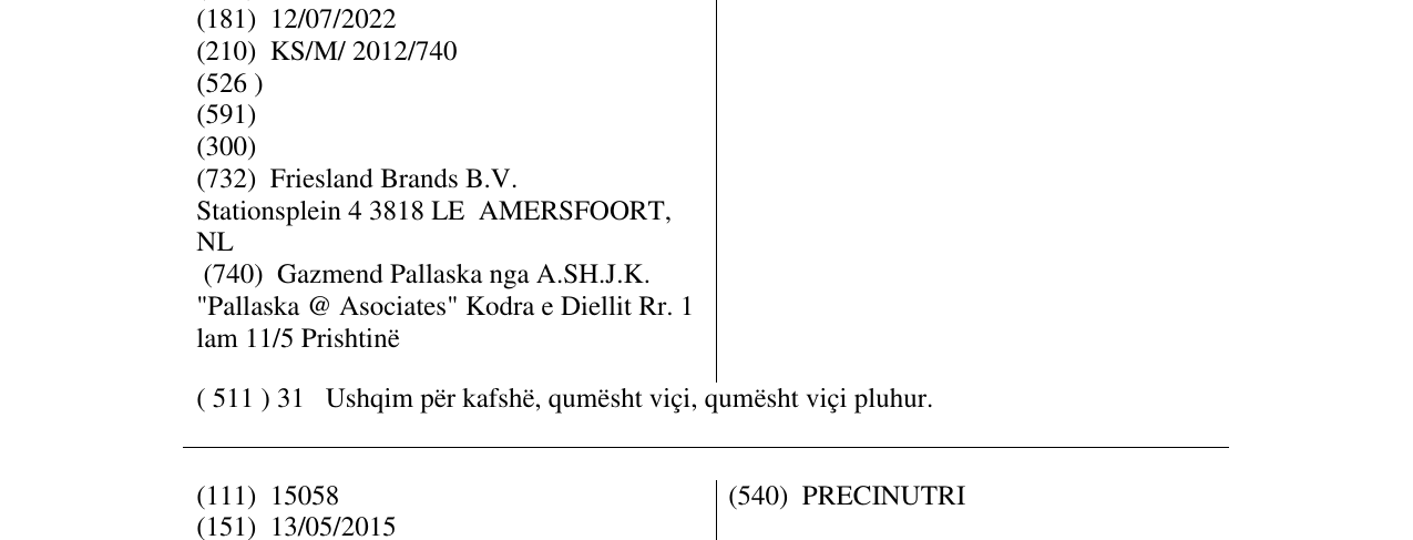Zëri i markës ISILAC në buletin