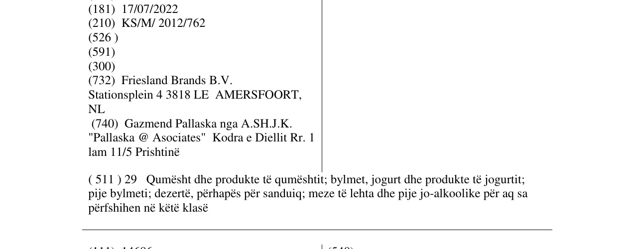 Zëri i markës YOG-FUN në buletin