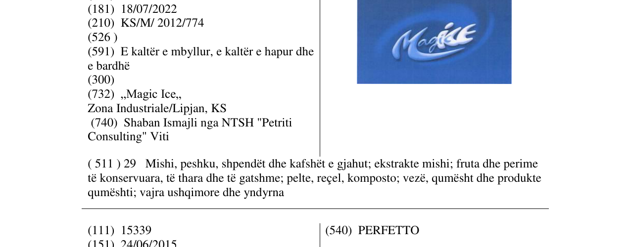 Zëri i markës Magicice në buletin
