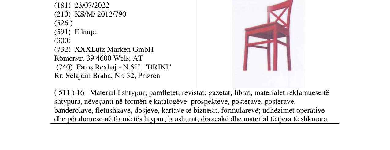 Zëri i markës Markë figurative në buletin