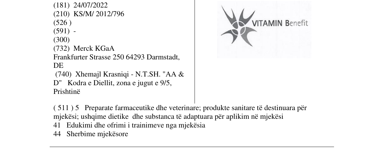 Zëri i markës VITAMIN Benefit në buletin