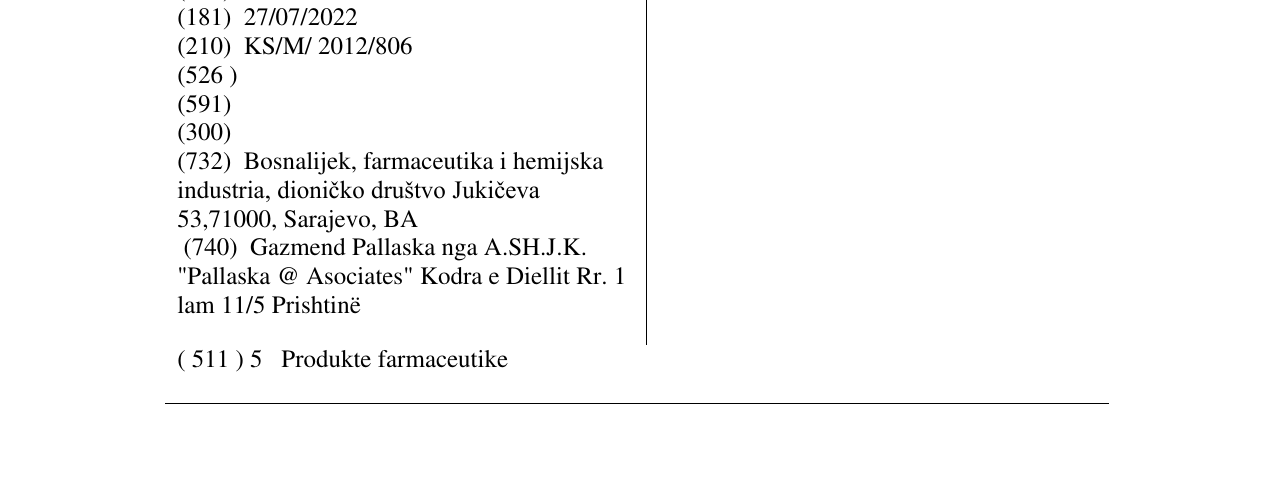 Zëri i markës DOXAT në buletin