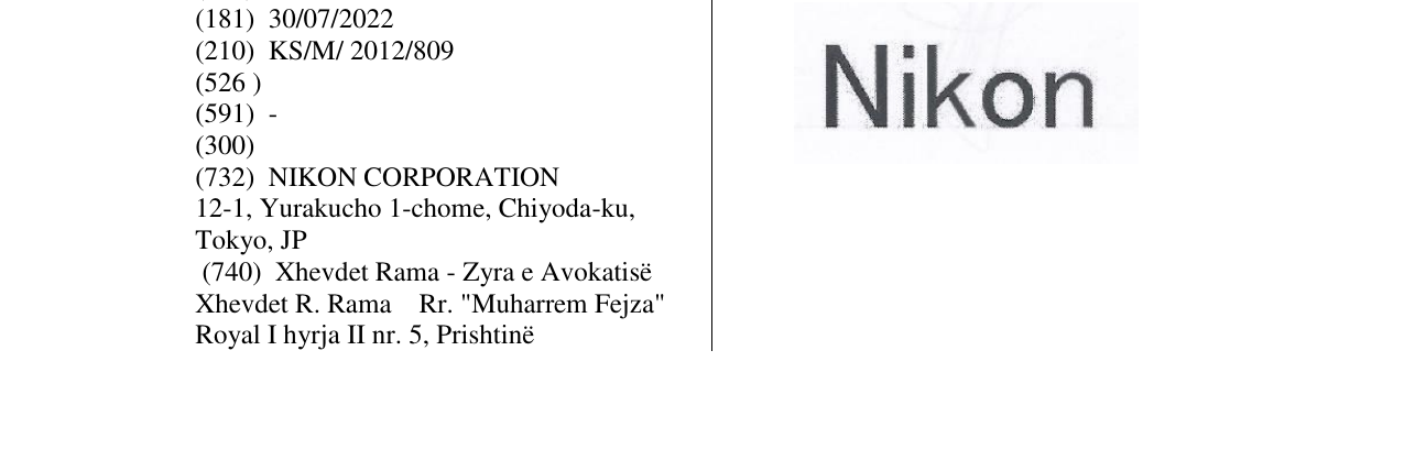 Zëri i markës Nikon në buletin