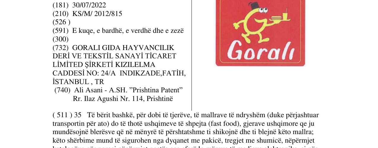 Zëri i markës Markë figurative në buletin