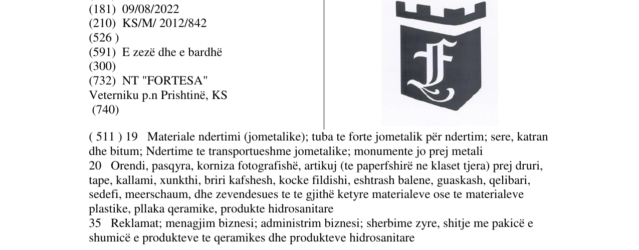 Zëri i markës Markë figurative në buletin