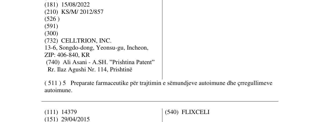 Zëri i markës REMSIMA në buletin