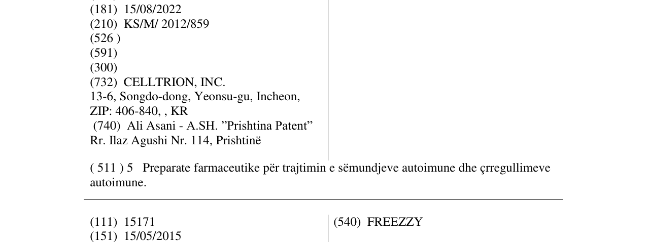 Zëri i markës FLIXCELI në buletin