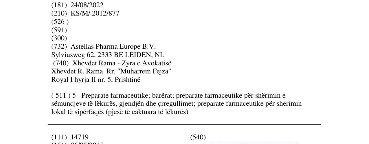 Zëri i markës LIPOBASE REPAIR në buletin