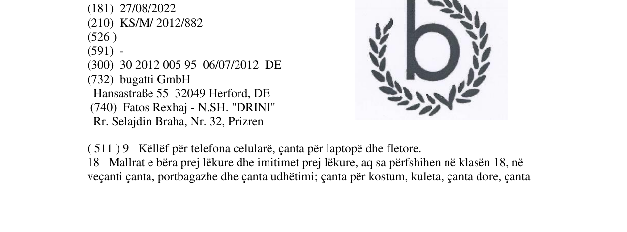 Zëri i markës Markë figurative në buletin