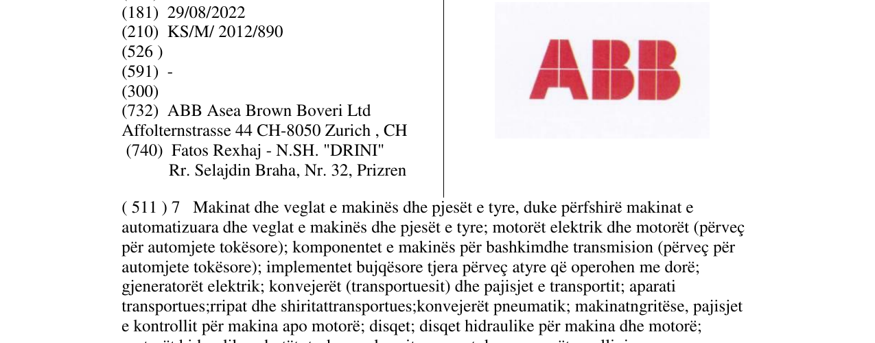 Zëri i markës ABB në buletin