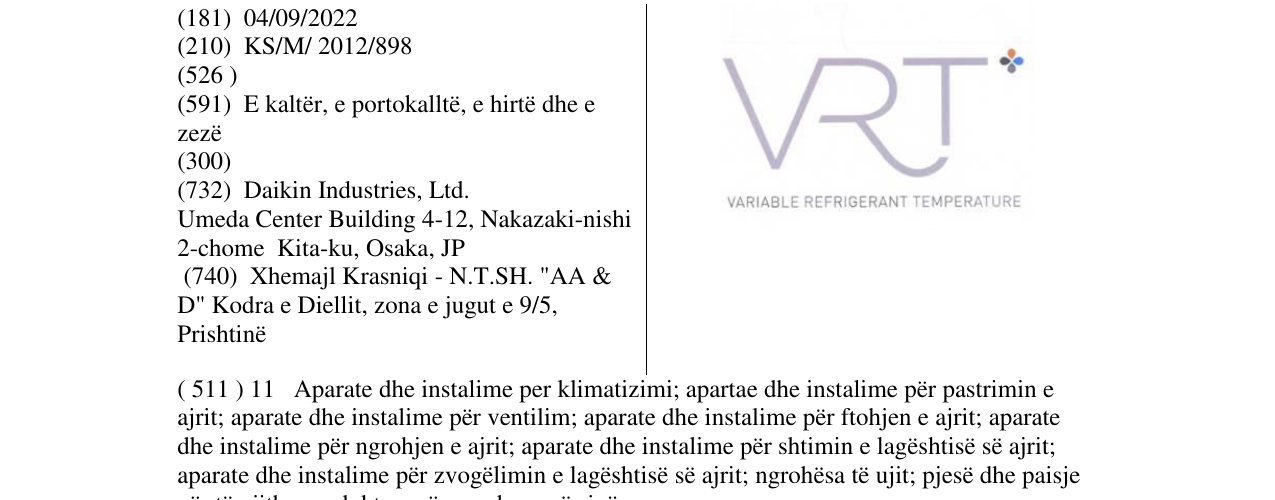Zëri i markës VRT në buletin