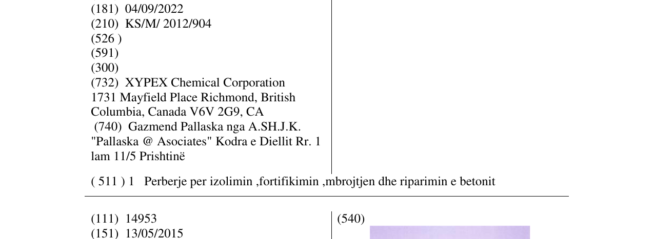 Zëri i markës XYPEX në buletin