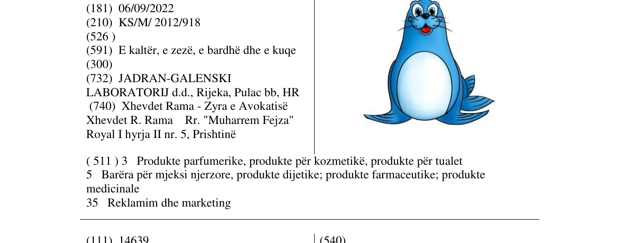 Zëri i markës Markë figurative në buletin