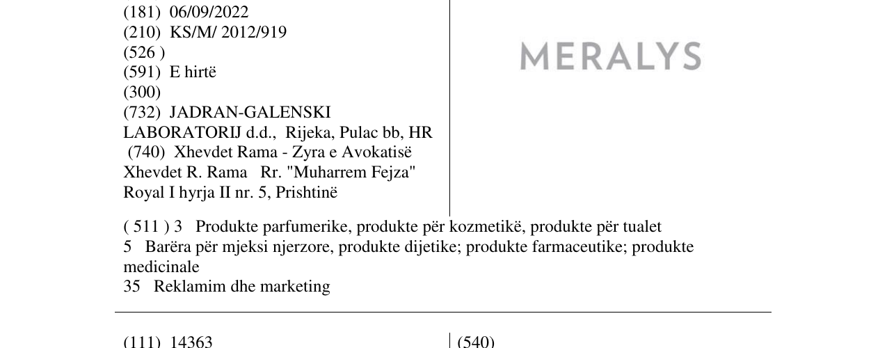 Zëri i markës Markë figurative në buletin