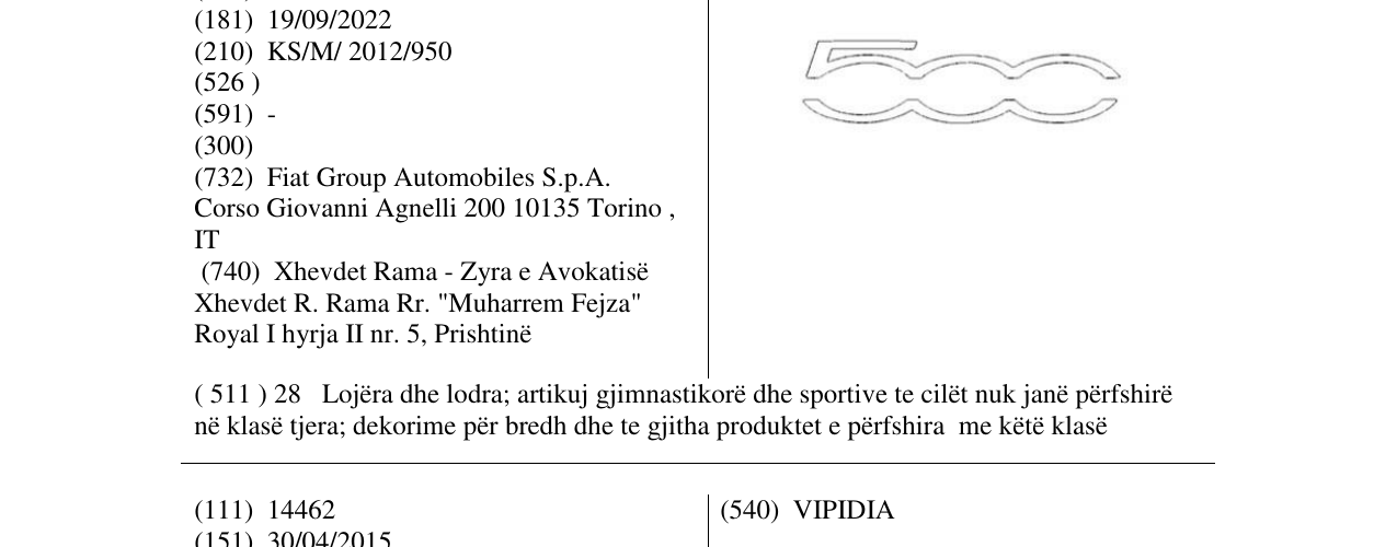 Zëri i markës Markë figurative në buletin