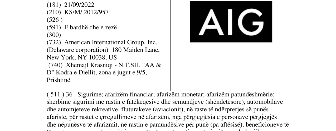 Zëri i markës Markë figurative në buletin