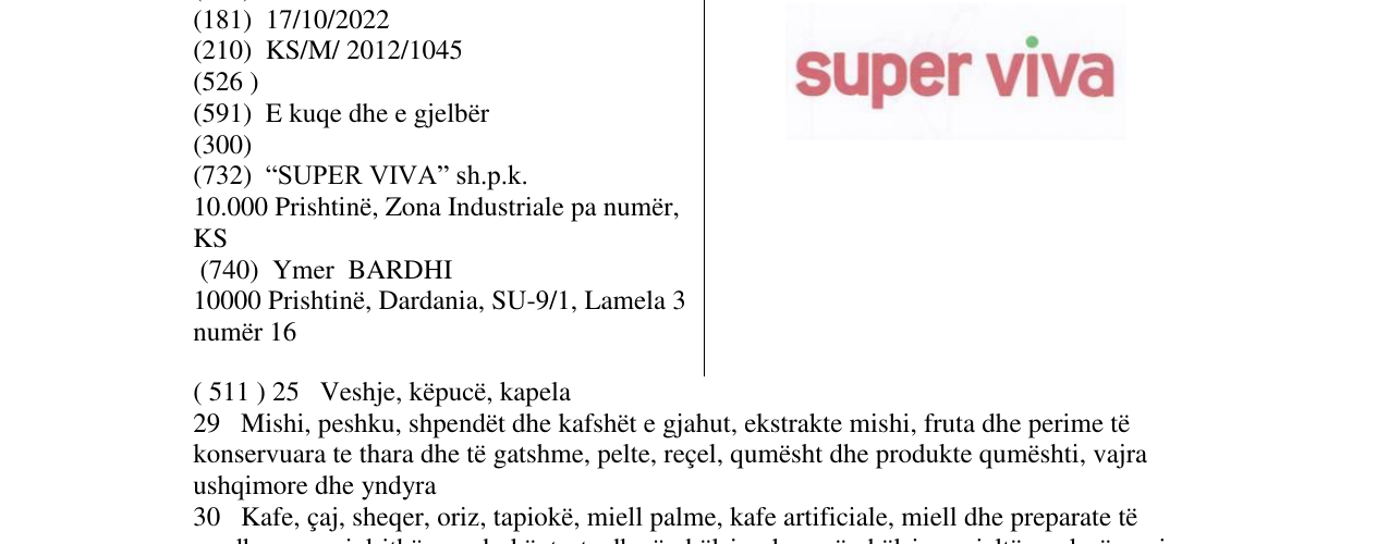 Zëri i markës super viva në buletin