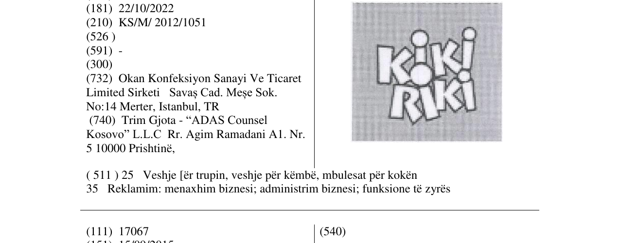 Zëri i markës Markë figurative në buletin