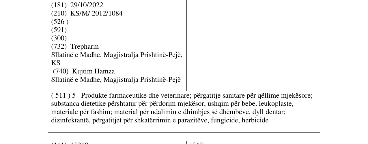 Zëri i markës ALBADOL PLUS në buletin