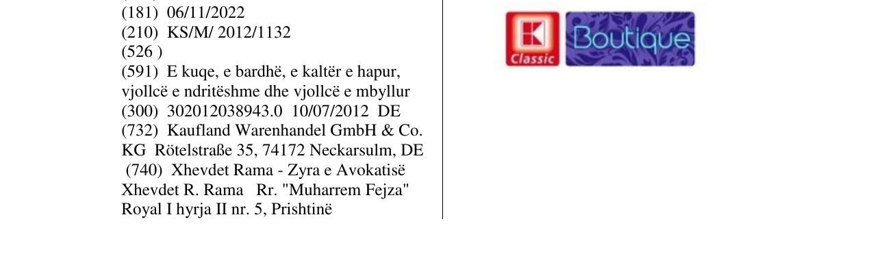Zëri i markës Boutique në buletin