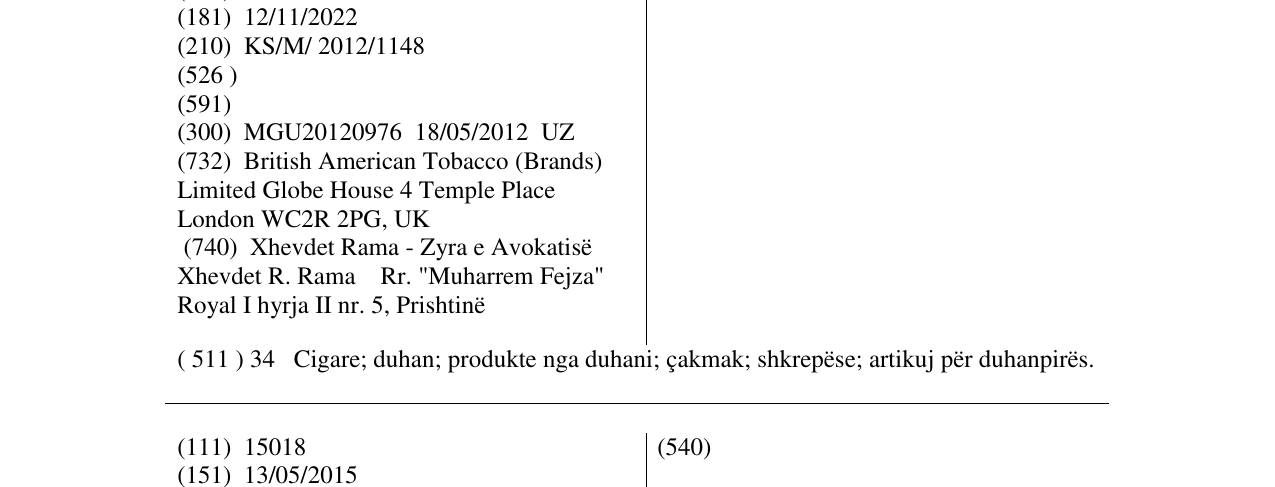 Zëri i markës iTASTE në buletin