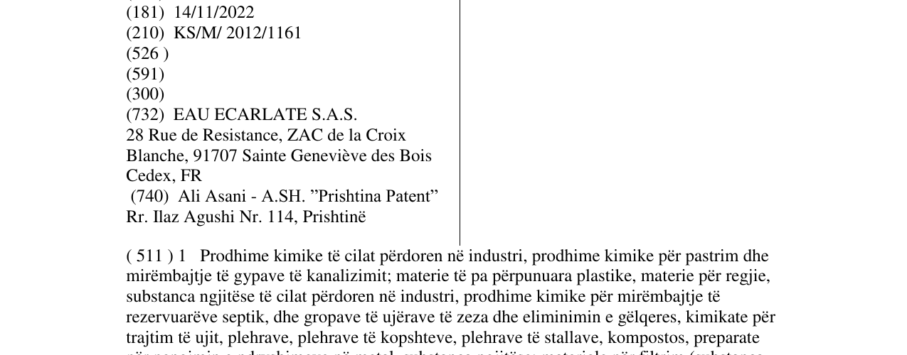 Zëri i markës SEPTIFOS në buletin