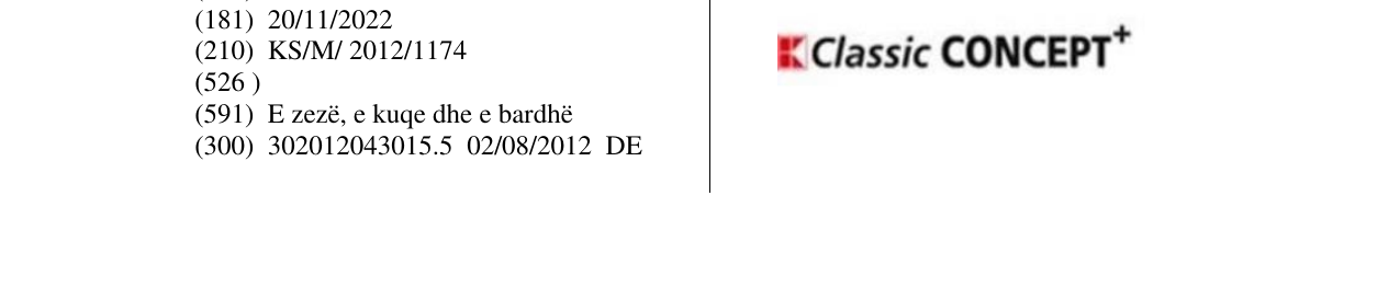 Zëri i markës Classic CONCEPT në buletin