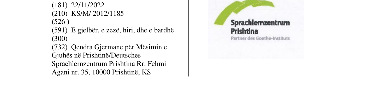Zëri i markës Sprachlernzentrum Prishtina në buletin