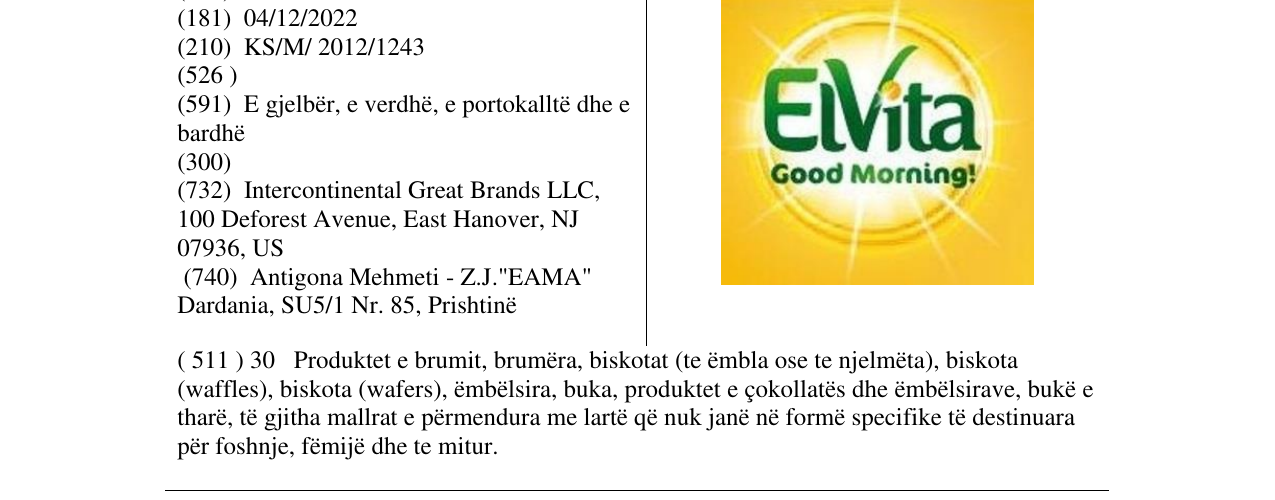 Zëri i markës Markë figurative në buletin