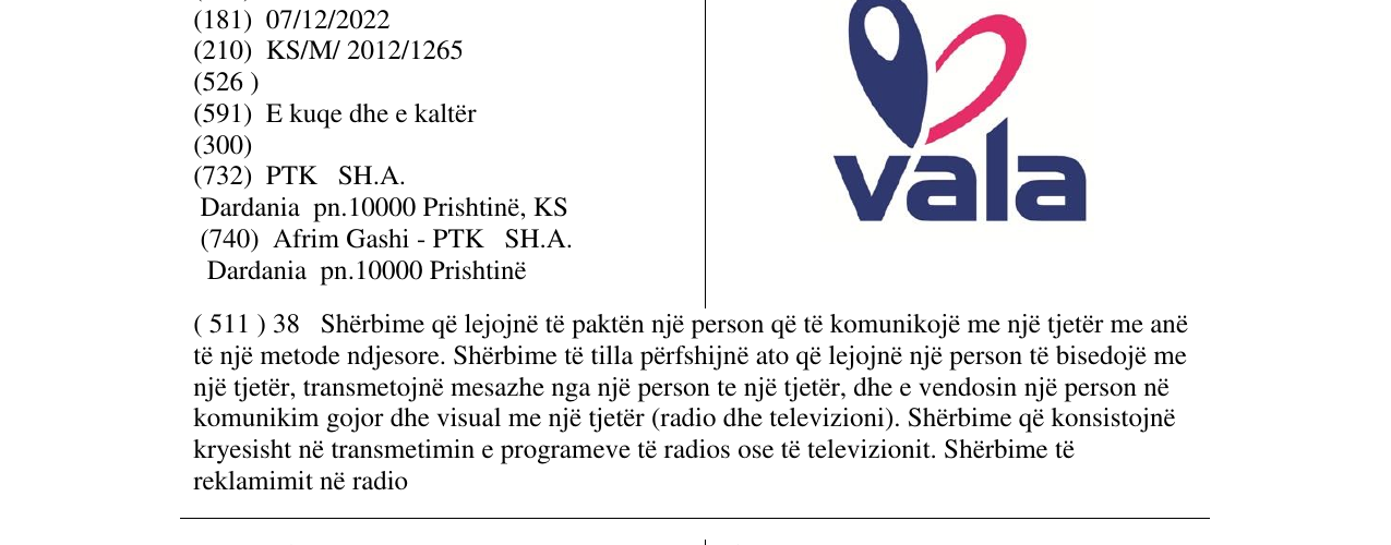 Zëri i markës vala në buletin