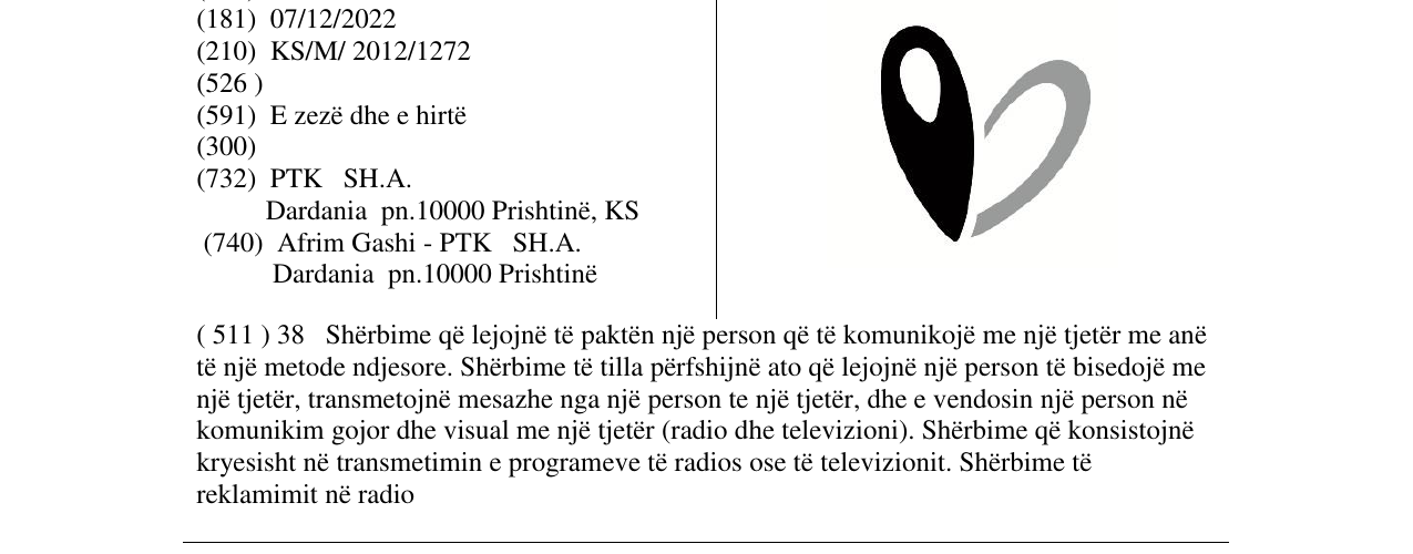 Zëri i markës V në buletin
