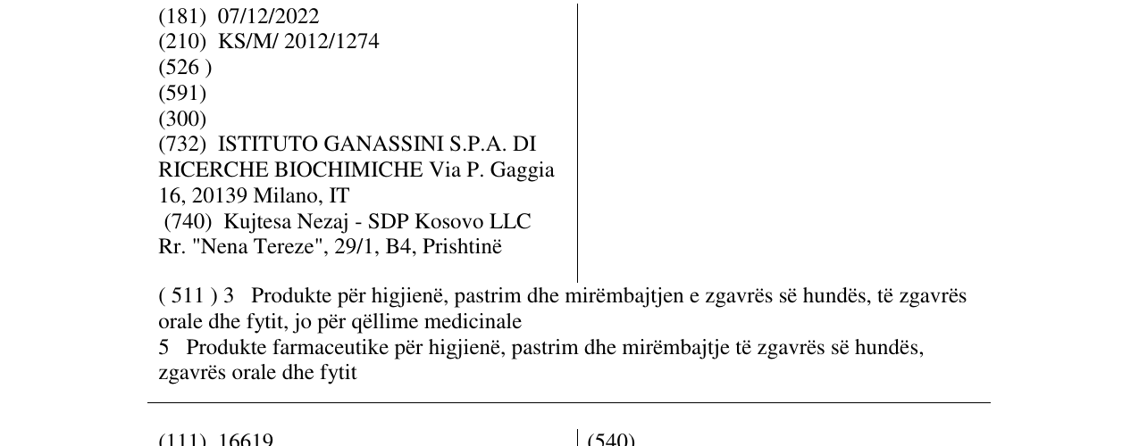 Zëri i markës TONIMER në buletin