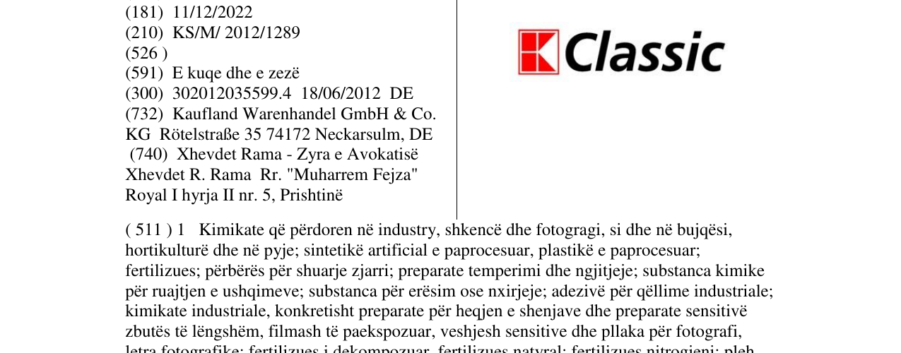 Zëri i markës Markë figurative në buletin