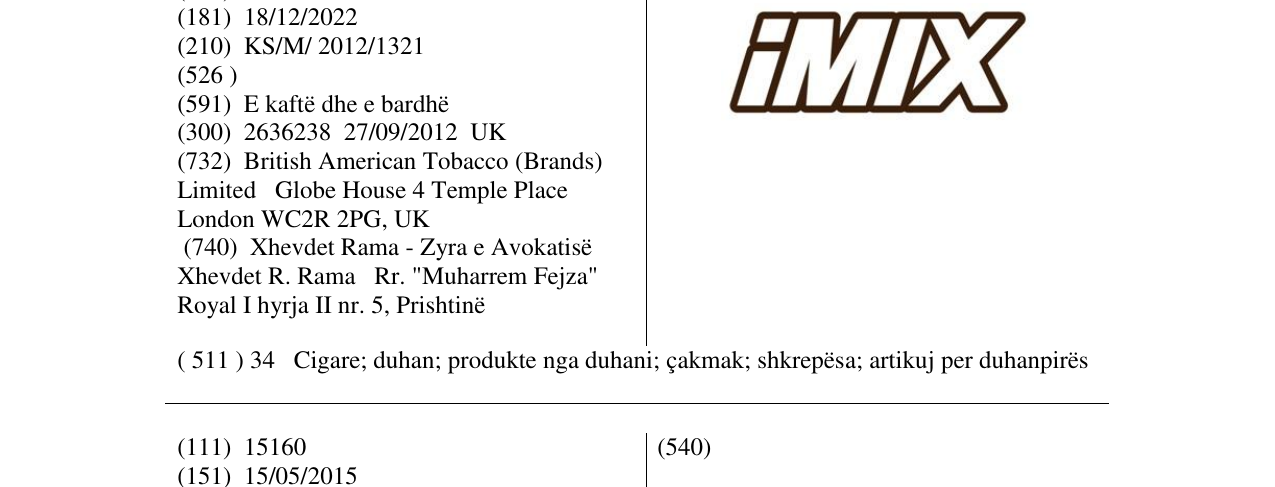 Zëri i markës iMIX në buletin