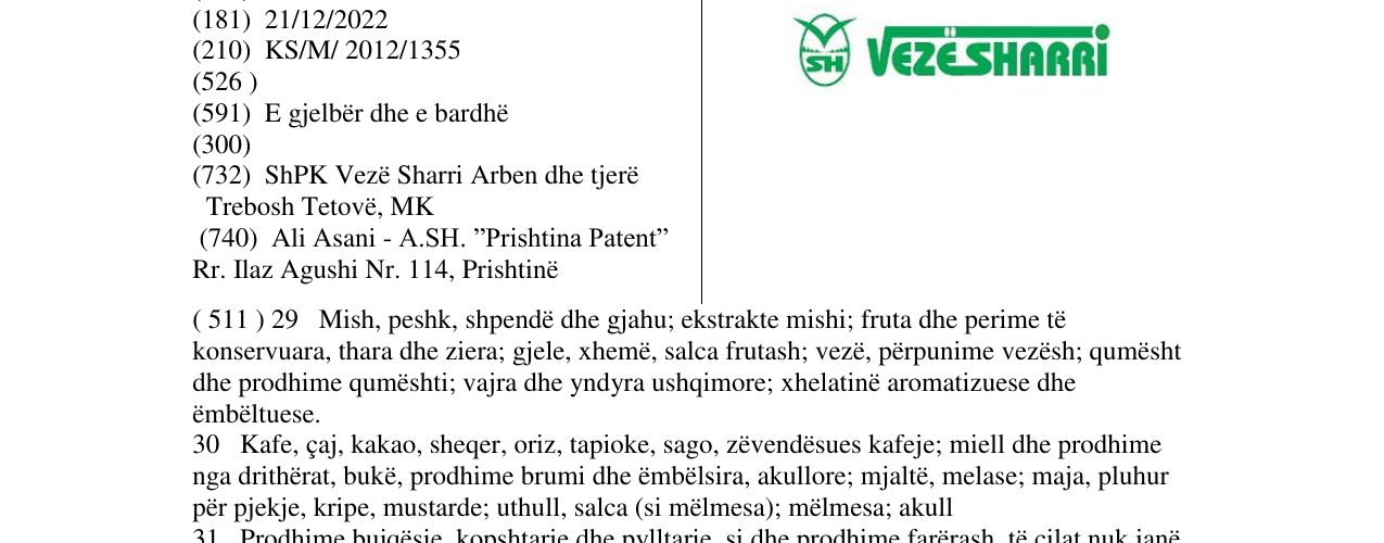 Zëri i markës Markë figurative në buletin