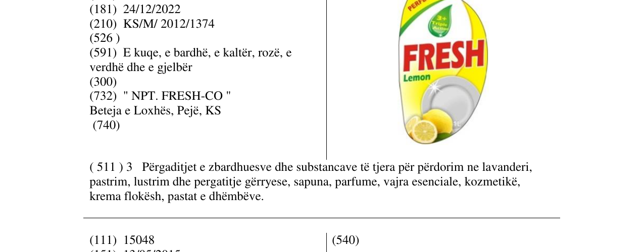Zëri i markës FRESH në buletin