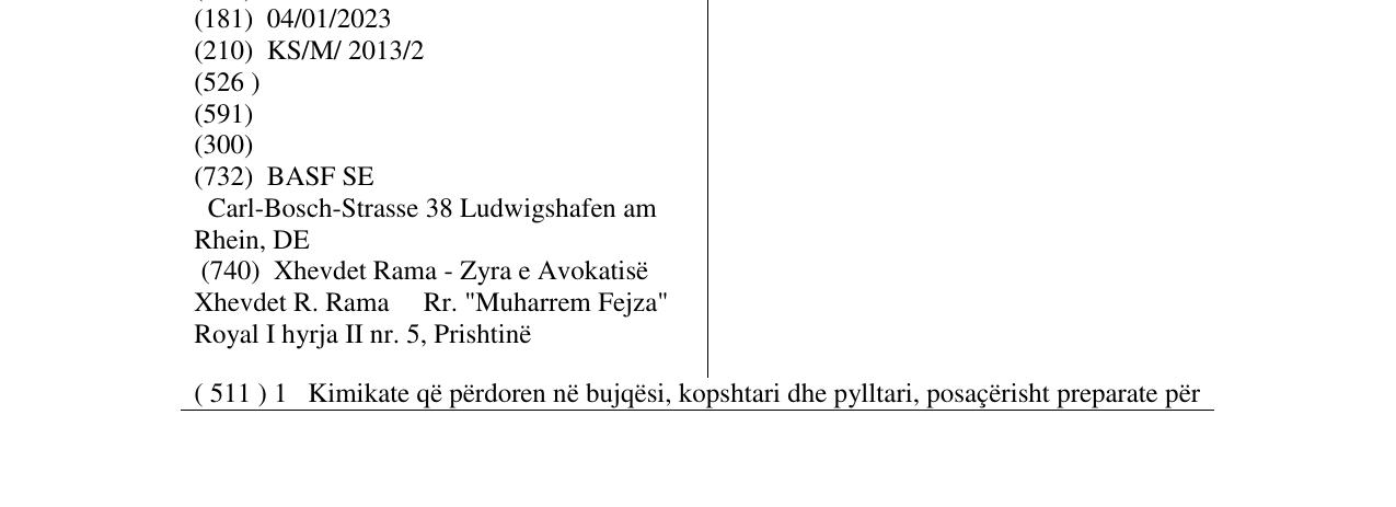 Zëri i markës CLERAVO në buletin
