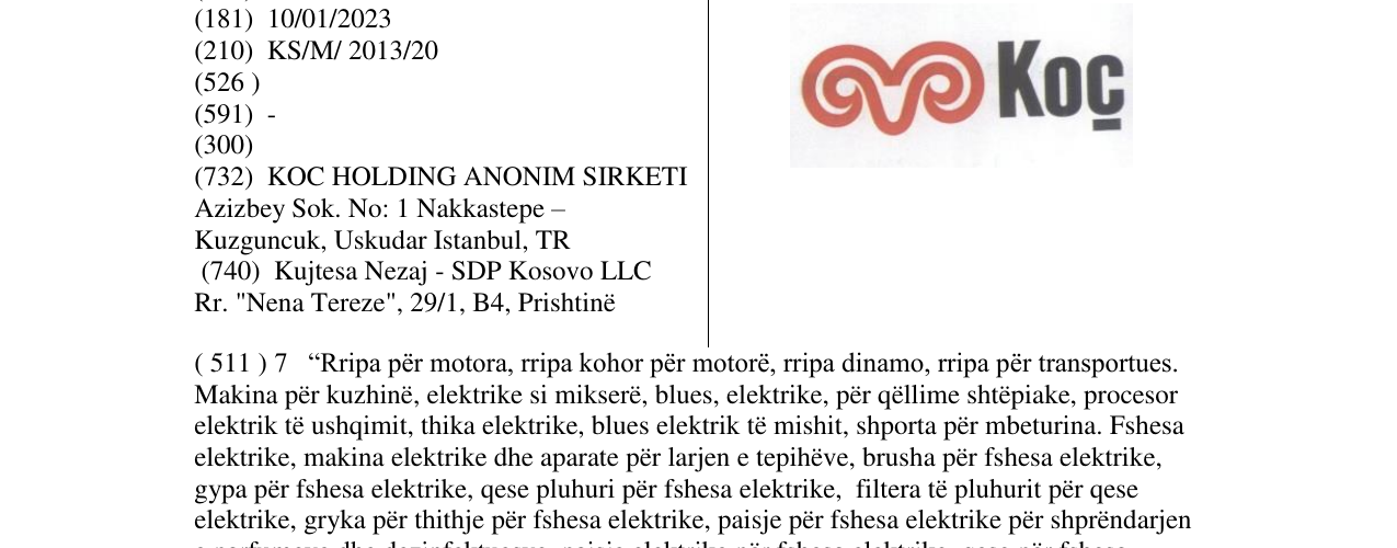 Zëri i markës Markë figurative në buletin