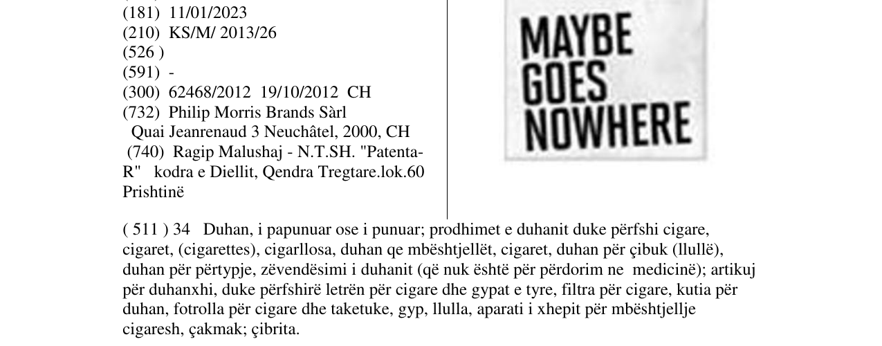 Zëri i markës Markë figurative në buletin