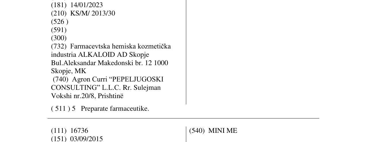 Zëri i markës Fural në buletin