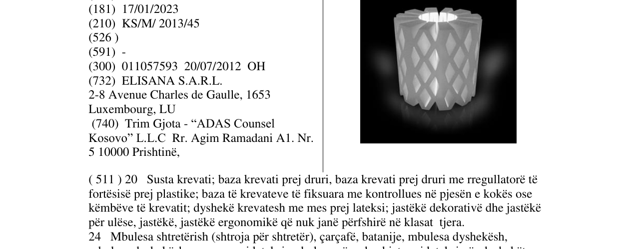 Zëri i markës Markë figurative në buletin