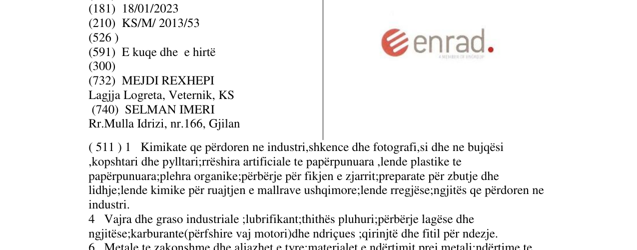 Zëri i markës Markë figurative në buletin